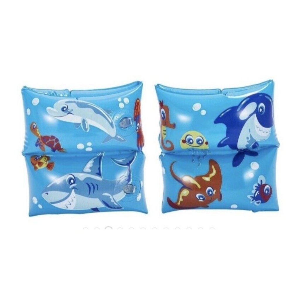 Play Day Blue Swimming Floaties Armbands,  Ages 3-6 - New!